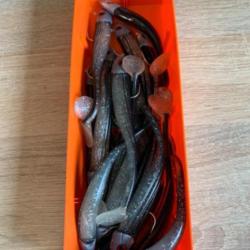 Leurre souple monté Delalande gris 14cm 30gr speed slim