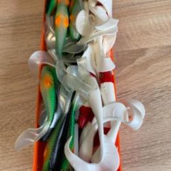 Leurre souple Delalande blanc 12cm zand curly