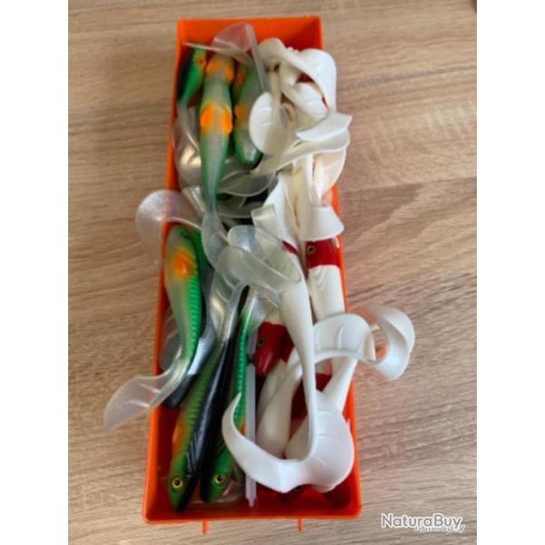 Leurre souple Delalande vert 12cm zand curly