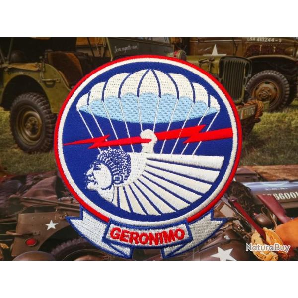 WW2 US 501st PIR Geronimo ( reproduction � coudre ou � thermocoller  H: 11.5 cm Largeur : 10.5 cm)