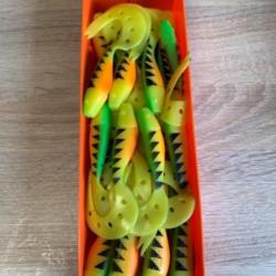 Leurre souple Delalande jaune 12cm sandra