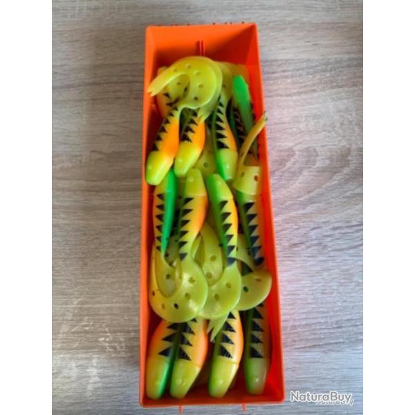 Leurre souple Delalande jaune 12cm sandra