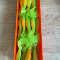 Leurre souple Delalande jaune 9cm sandra