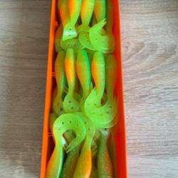 Leurre souple Delalande jaune 9cm sandra