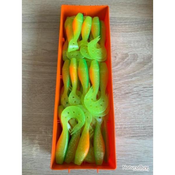 Leurre souple Delalande jaune 9cm sandra