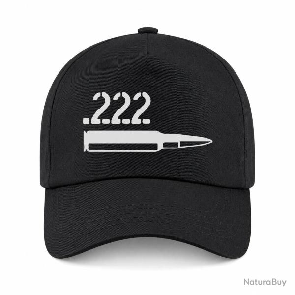 Casquette Arme - Cartouche 222 rem - Noir
