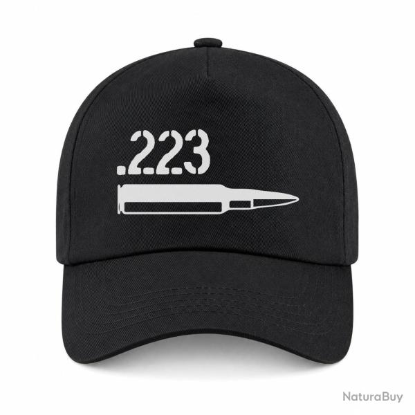 Casquette Arme - Cartouche 223 rem - Noir