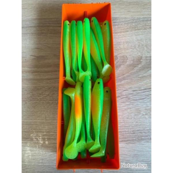 Leurre souple Delalande vert 11cm shad gt