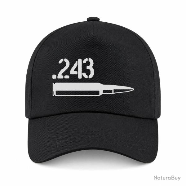Casquette Arme - Cartouche 243 win - Noir