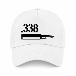Casquette Arme - Cartouche 338 Lapua Magnum - Blanc