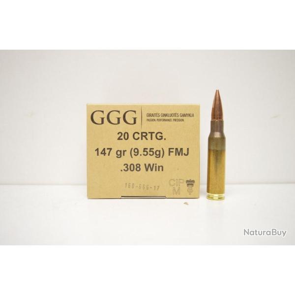 1 boite GGG 308 WIN FMJ