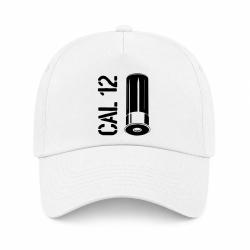 Casquette Arme - Cartouche Calibre 12 - Blanc