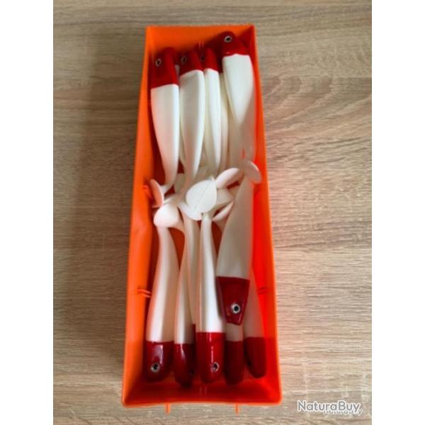 Leurre souple Delalande blanc 13cm shad gt