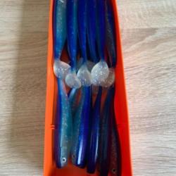 Leurre souple Delalande bleu 13cm shad gt