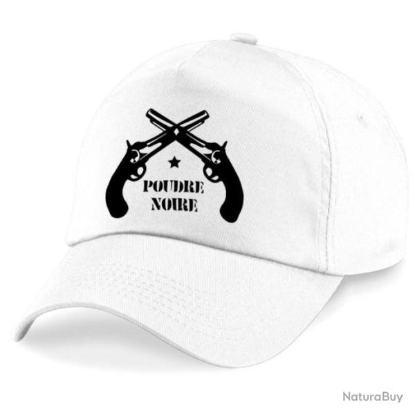 Casquette Tir Sportif -  Arme - Pistolet Poudre Noire - White