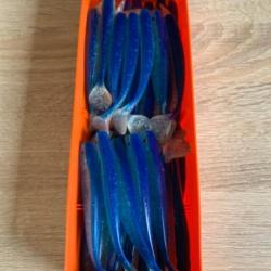 Leurre souple Delalande bleu 11cm shad gt