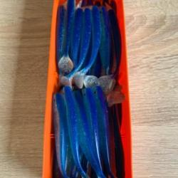 Leurre souple Delalande bleu 11cm shad gt