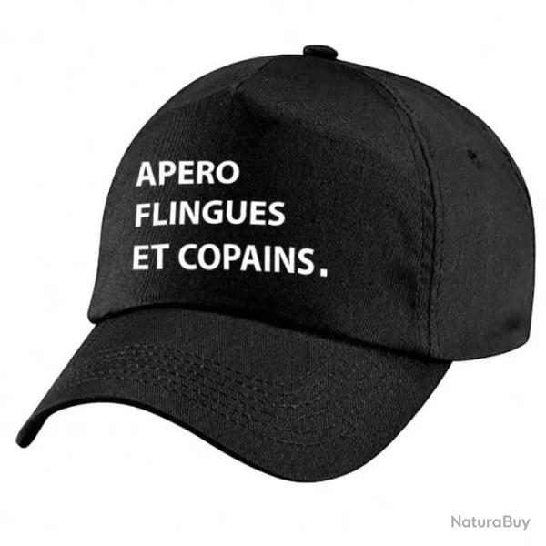 Casquette Tir Sportif -  Humour - Ap�ro Flingue et Copains - Noire