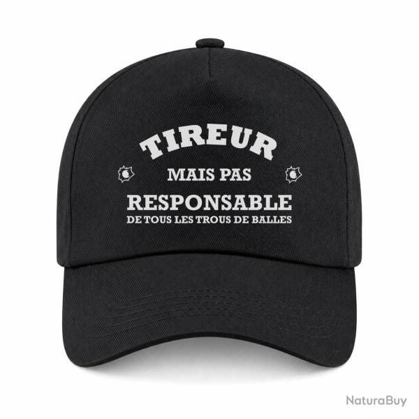 Casquette - Tireur mais pas responsable de tous les trous de balle - Noir