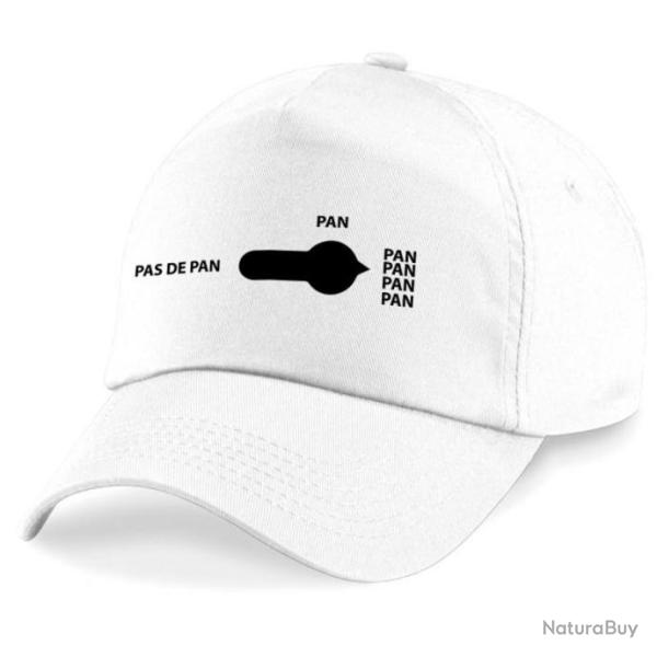 Casquette Tir Sportif -  Humour - Pan - Blanche