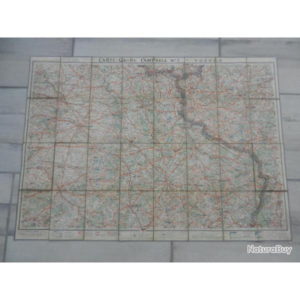 carte guide Cambell n� 7 Vosges-�tat des fronts de f�vier � mars 1916-�d. Blondel La Rougery Paris