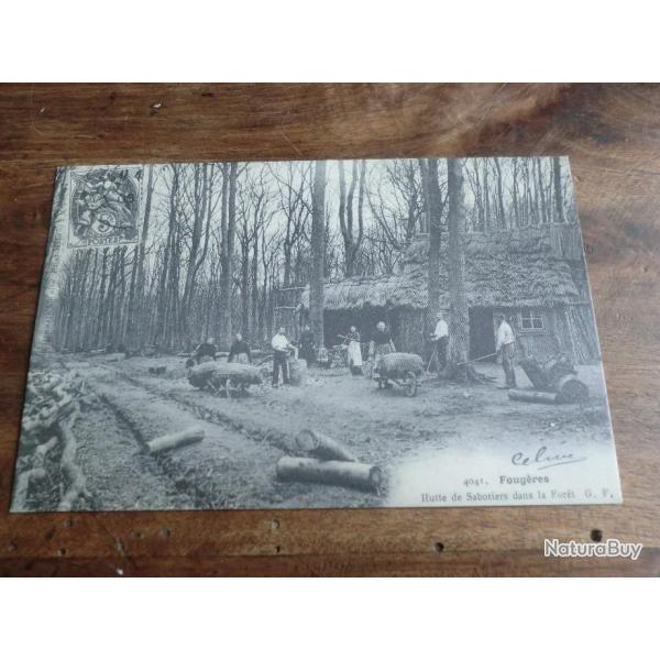 cp 35 foug�res hutte de sabotiers
