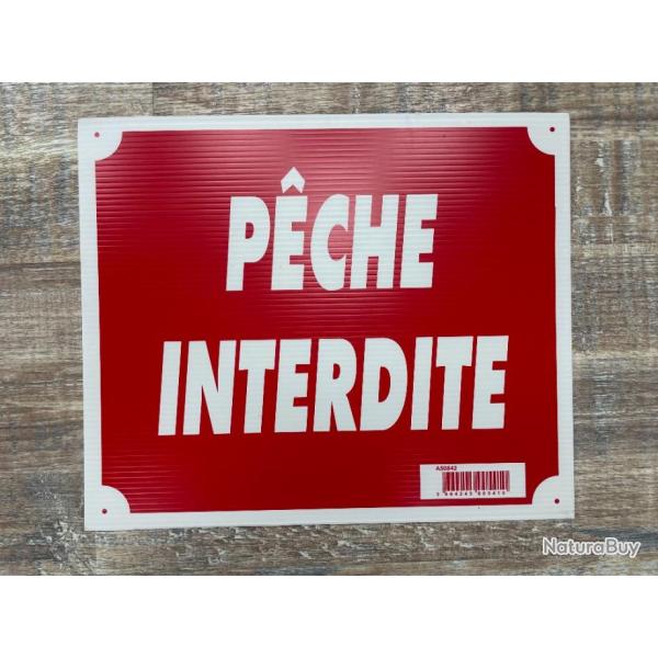 PANCARTE  PECHE INTERDITE