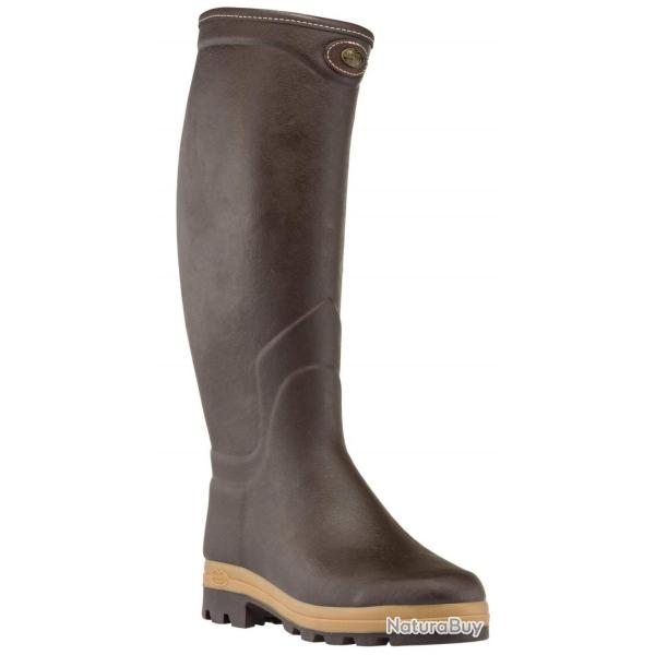 Bottes Saint-Hubert H�ritage Le Chameau cuir marron fonc�-47-40