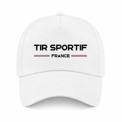 Casquette Tir Sportif - Drapeau Fran&ccedil;ais - Blanc / Noir et couleur