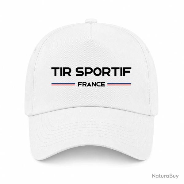 Casquette Tir Sportif - Drapeau Fran�ais - Blanc / Noir et couleur