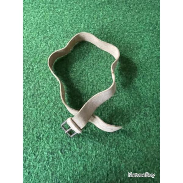 SANGLE EN CUIR DE BUFFLE BLANCHI  1 ER EMPIRE  XIX �ME