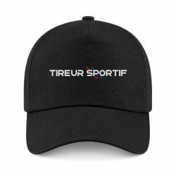 Casquette Tireur Sportif - Drapeau Fran&ccedil;ais - Noir / Blanc et couleur