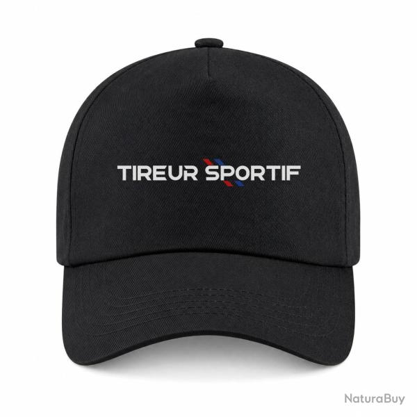 Casquette Tireur Sportif - Drapeau Fran�ais - Noir / Blanc et couleur