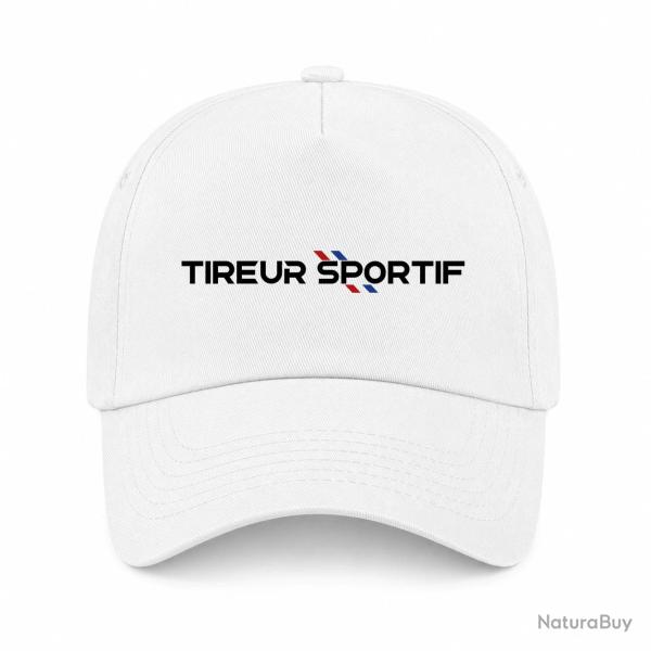 Casquette Tireur Sportif - Drapeau Fran�ais - Blanc / Noir et couleur