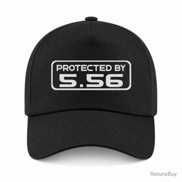 Casquette Arme - Protected By 5.56 - Noir