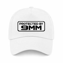 Casquette Arme - Protected by 9mm - Blanc