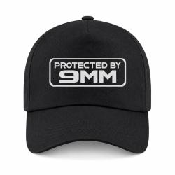 Casquette Arme - Protected by 9mm - Noir