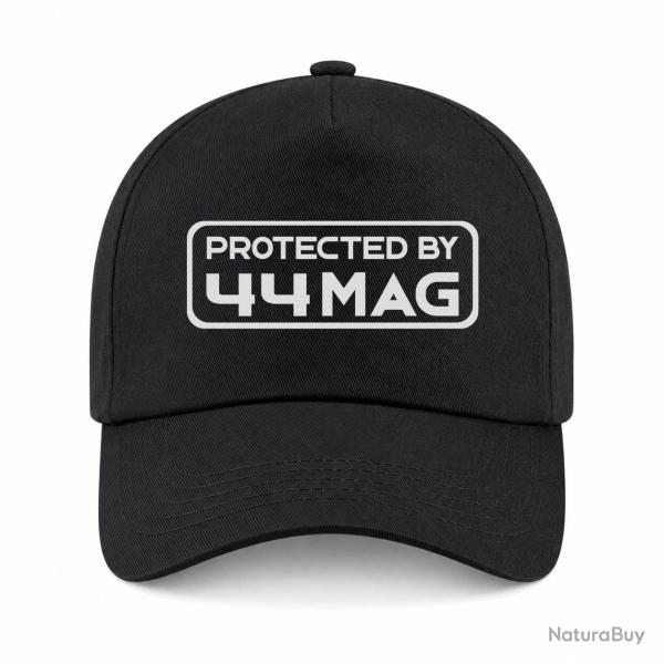 Casquette Arme - Protected By 44 magnum - Noir