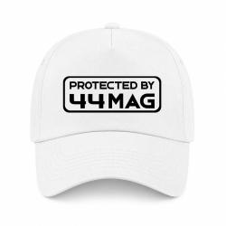 Casquette Arme - Protected By 44 magnum - Blanc