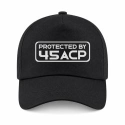 Casquette Arme - Protected by 45 ACP - Noir
