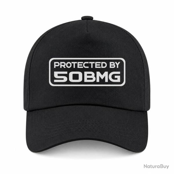 Casquette Arme - Protected By 50 BMG - Noir