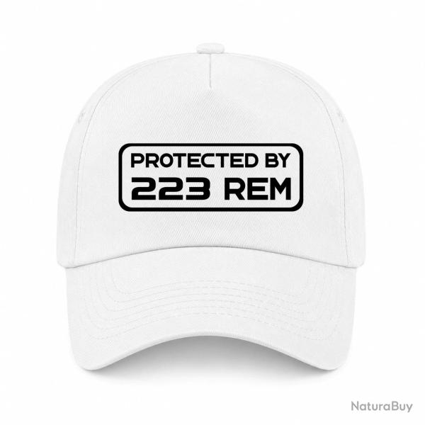 Casquette Arme - Protected By 223 rem - Blanc