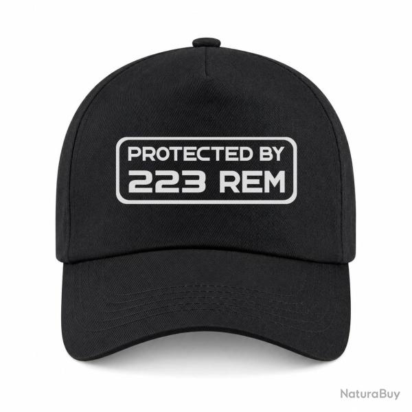 Casquette Arme - Protected By 223 rem - Noir