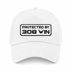 Casquette Arme - Protected By 308 Winchester - Blanc