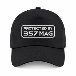 Casquette Arme - Protected By 357 Magnum - Noir