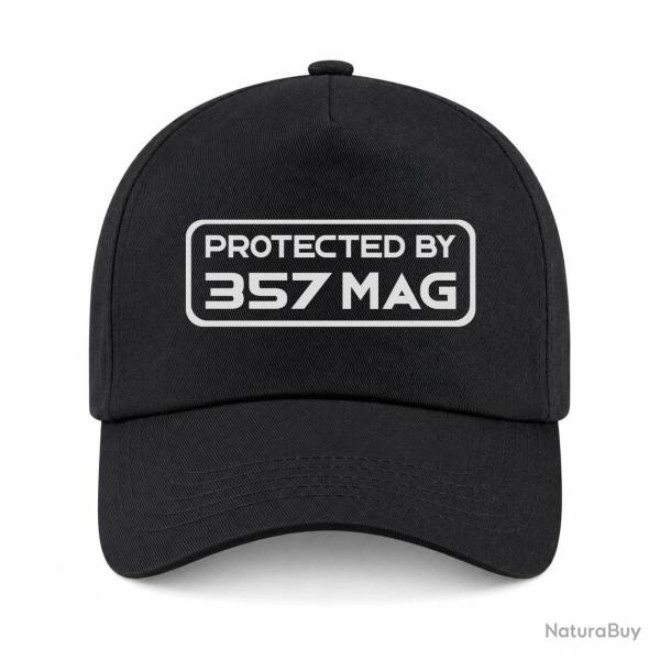 Casquette Arme - Protected By 357 Magnum - Noir