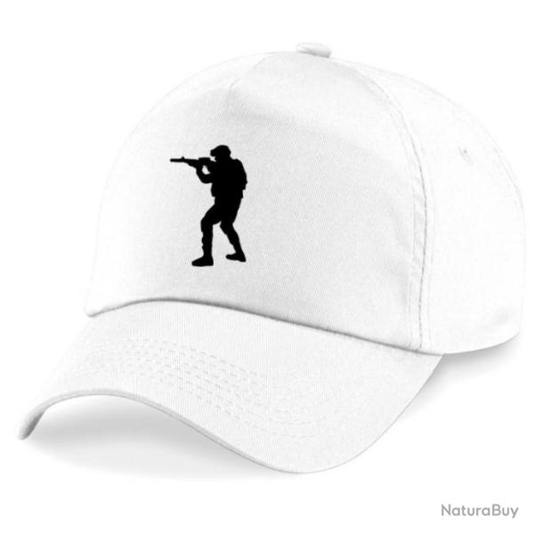 Casquette Militaire - AR15 - Blanche