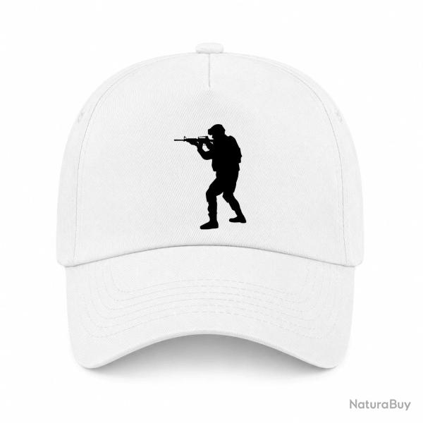 Casquette Militaire - AR15 - Blanc