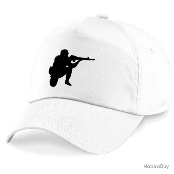 Casquette Militaire - Tireur - Blanche