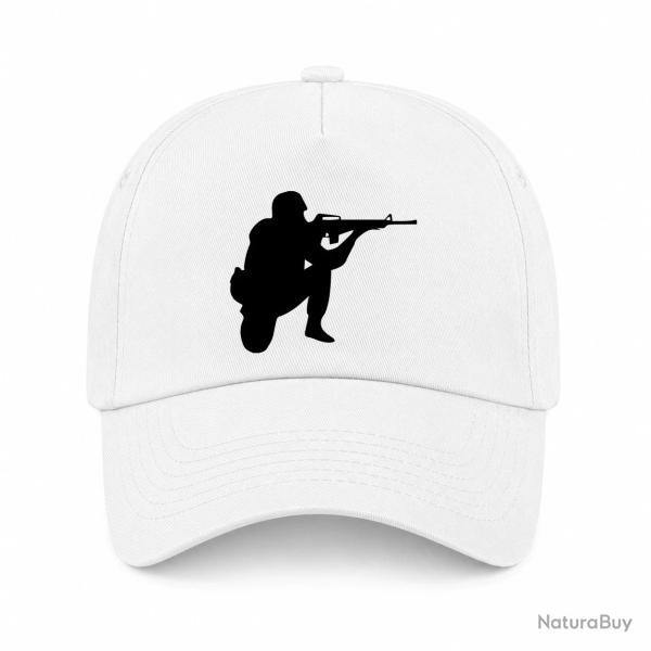Casquette Militaire - Tireur - Blanc